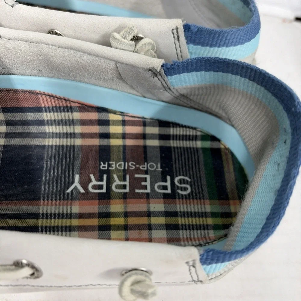 Sperry Top-Sider Men's boat shoes gray blue non marking us 11 EUR 44.5 EUC
